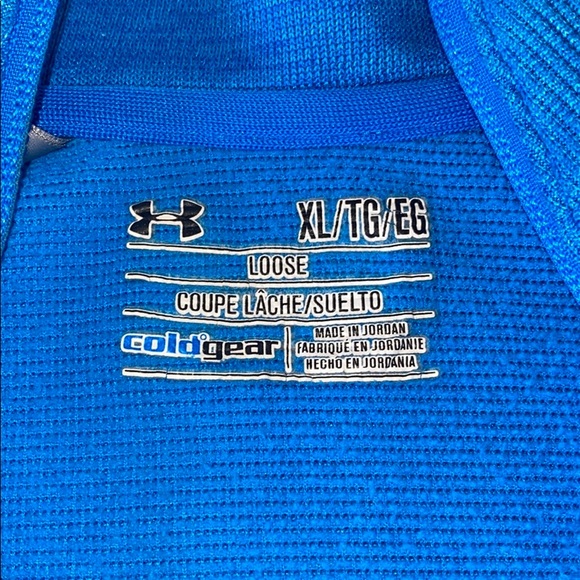 SOLD_Bright Blue Under Armour quarter zip - Picture 3 of 7